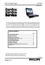 Предварительный просмотр 1 страницы Philips PET720 Service Manual