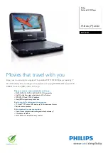 Preview for 1 page of Philips PET721D Specifications