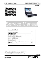 Предварительный просмотр 1 страницы Philips PET724 Service Manual