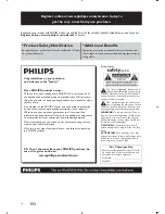 Предварительный просмотр 4 страницы Philips PET749 User Manual