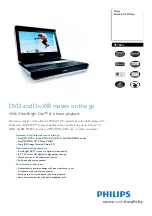 Philips PET824 Specification Sheet preview