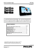 Предварительный просмотр 1 страницы Philips PET831 Service Manual