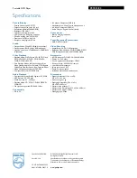 Preview for 3 page of Philips PET835 Specifications