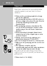 Preview for 2 page of Philips Philishave HQ 664 User Manual