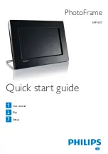 Preview for 1 page of Philips PhotoFrame SPF1017/00 Quick Start Manual