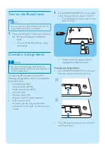 Preview for 4 page of Philips PhotoFrame SPF1017/00 Quick Start Manual