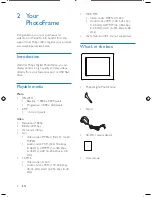 Preview for 5 page of Philips PhotoFrame SPF1528 User Manual