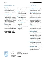 Preview for 2 page of Philips PhotoViewer SPV3000 Specifications