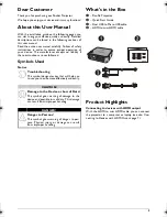 Предварительный просмотр 3 страницы Philips PicoPix PPX 4010 User Manual