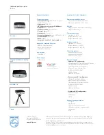 Preview for 2 page of Philips PICOPIX PPX1020 Specifications