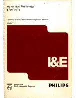 Philips pm2521 Operating Manual preview
