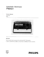 Preview for 2 page of Philips pm2521 Service Manual