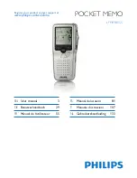 Предварительный просмотр 1 страницы Philips POCKET MEMO LFH9380/01 User Manual