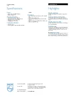 Preview for 2 page of Philips Power Life LR03PB4C Specifications