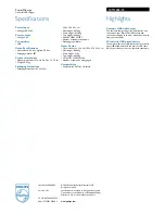 Preview for 2 page of Philips Power2Charge SCM2285 Specifications