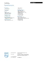 Preview for 2 page of Philips Power2Charge SCM7880 Specification Sheet