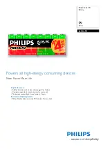 Предварительный просмотр 1 страницы Philips PowerLife 6LR61-P8 Specifications