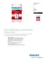 Philips PowerLife 6LR61P1B Brochure предпросмотр