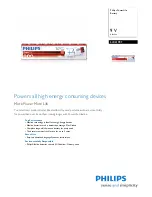 Philips PowerLife 6LR61P8F Brochure предпросмотр