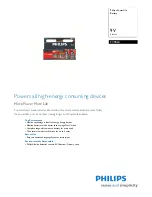 Preview for 1 page of Philips PowerLife 9VPB6C Specifications