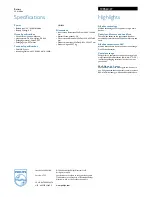 Preview for 2 page of Philips PowerLife 9VPB6C Specifications