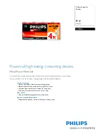 Предварительный просмотр 1 страницы Philips PowerLife 9VPS4C Brochure