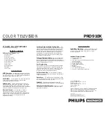 Предварительный просмотр 2 страницы Philips PR0910X Product Information