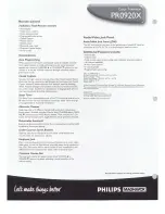 Предварительный просмотр 2 страницы Philips PR0920X Brochure