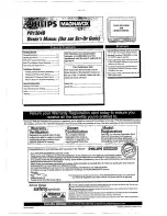 Предварительный просмотр 1 страницы Philips PR1304B Owner'S Manual