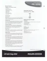 Предварительный просмотр 2 страницы Philips PR1309B Brochure