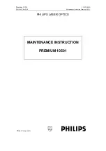 Preview for 1 page of Philips PREMIUM 10501 Maintenance Instruction