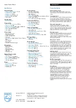 Preview for 2 page of Philips Pronto TSU9600 Specifications