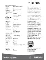 Предварительный просмотр 2 страницы Philips ProntoPRO SBC RU970 Product Information