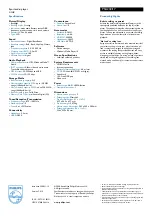 Preview for 2 page of Philips PSA232 Specification Sheet