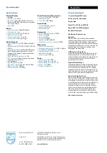 Preview for 2 page of Philips PSA410 Specifications