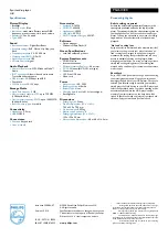 Preview for 2 page of Philips PSA610 Specifications