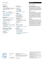 Preview for 2 page of Philips PSA612 Specification Sheet