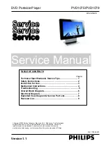 Предварительный просмотр 1 страницы Philips PVD1075 Service Manual