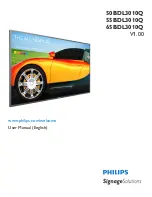 Предварительный просмотр 1 страницы Philips Q-Line 55BDL3010Q User Manual