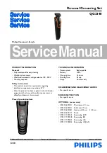 Preview for 1 page of Philips QG3340 Service Manual