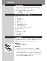 Preview for 4 page of Philips QG3340 User Manual