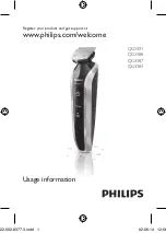 Предварительный просмотр 1 страницы Philips QG3383 User Information