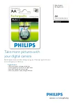 Предварительный просмотр 1 страницы Philips R6B2A270 Specifications