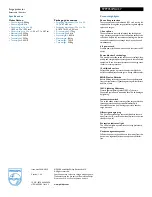 Preview for 2 page of Philips Resettable SPP7354WA Specifications