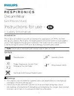 Preview for 1 page of Philips RESPIRONICS DreamWear Series Instructions For Use Manual