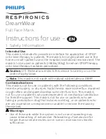 Philips Respironics DreamWear Instructions For Use Manual preview
