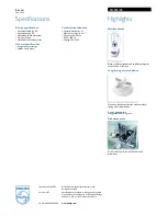 Preview for 2 page of Philips RI2035 Specification Sheet