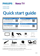 Preview for 1 page of Philips Roku TV 32PFL6472 Quick Start Manual