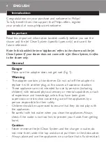 Preview for 4 page of Philips RQ11 IIB Series Important Information Booklet