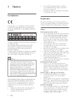 Предварительный просмотр 4 страницы Philips RWSS5512 User Manual